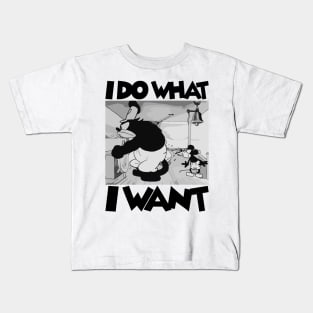 Steamboat Willie. I Do What I Want - 2 Kids T-Shirt